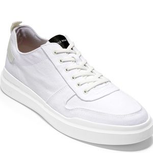 Cole Haan Men's GrandPro Rally Court Sneakers Optic White 9/Black Canvas 9.5